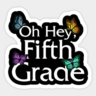 Back To School Fifth Grade Butterfly First Day Of School Sticker